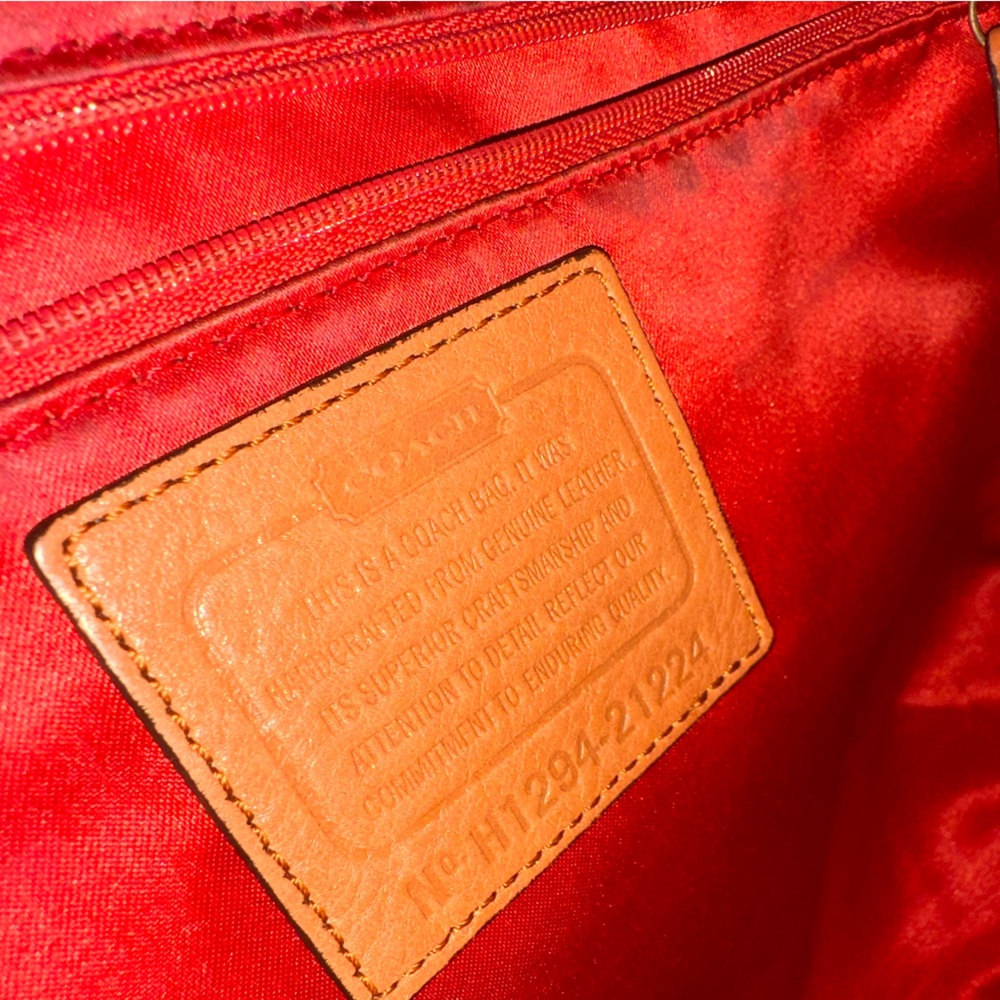 Coach Madison Isabelle Pebble Leather Hobo Bag Cognac/Saddle/Orange Shoulder Bag - Picture 3 of 16